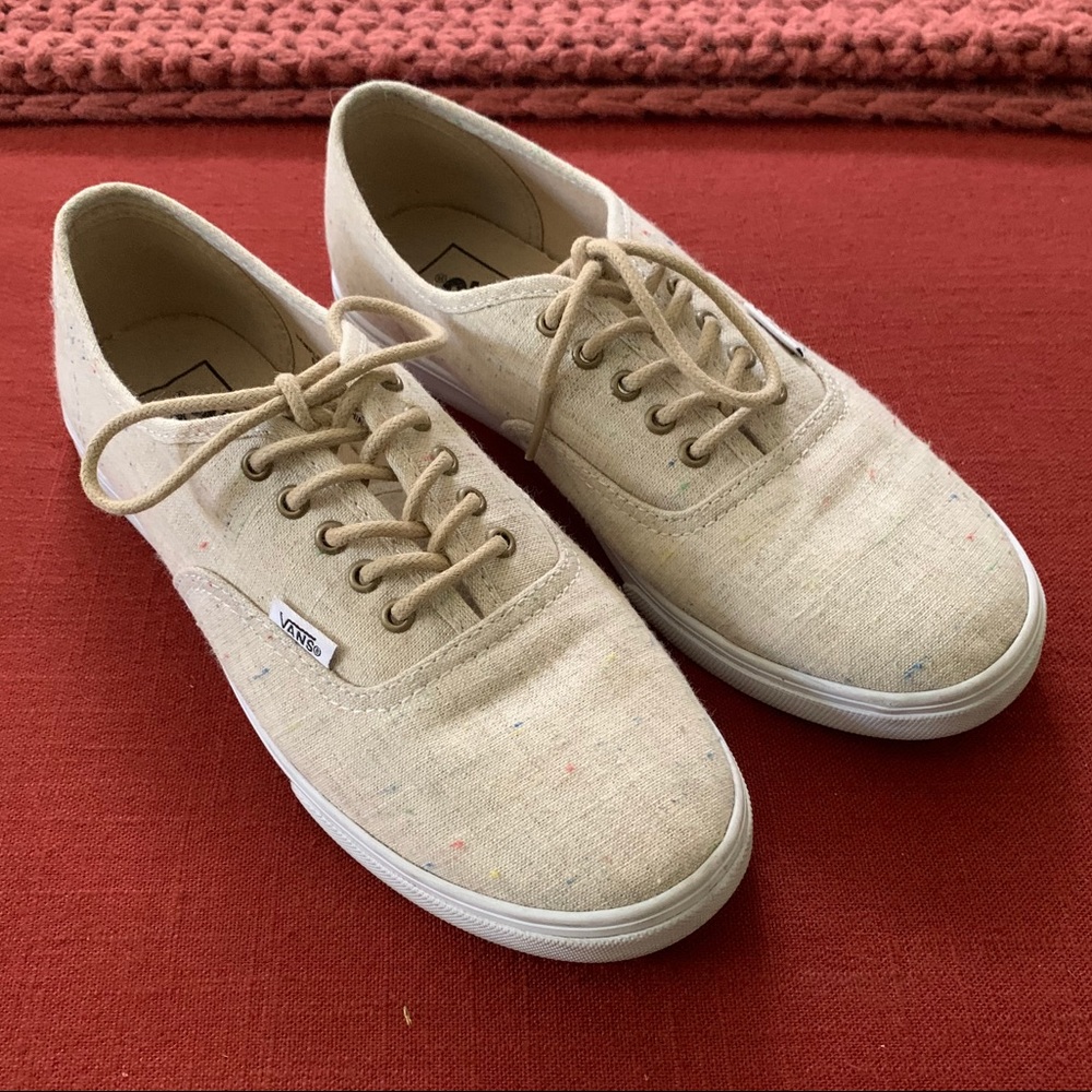 Women’s Speckled Canvas Vans - Size 7